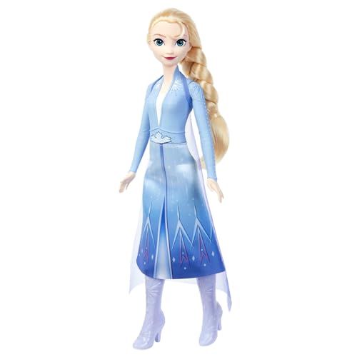 Mattel Disney Frozen Toys, Singing Elsa Fashion Doll in Signature Outfit, Sings “Into the Unknown” in 4 Languages: English, French, German, Italian from Disney Frozen 2 Movie, JDL60