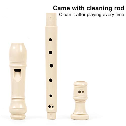 Germany Recorder Flute Flute Descant 8 Hole Key of C ABS with Cleaning Rod for Student Practice
