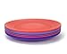 KX-WARE Everyday Plates - Unbreakable and Reusable 10-inch Plastic Dinner Plates, Set of 8 Multicolor | Microwave/Dishwasher Safe, BPA Free