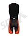 Sparx Compression Triathlon Suit Bike Tri Skin Cycling Suit Bike Swim Run (Black/Orange, Large)