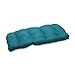 Pillow Perfect Rave Solid Indoor/Outdoor Wicker Patio Sofa/Swing Cushion Tufted, Weather and Fade Resistant, 19
