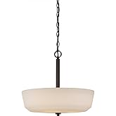 Nuvo Lighting 60/5907 Willow 4 Light 60W A19 max. Medium Base Pendant with White Glass, Aged Bronze