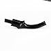 OLD FOX Tobacco Pipe Stem Replacement Black Bent Saddle Mouthpiece Fit 3mm Filters BE0061
