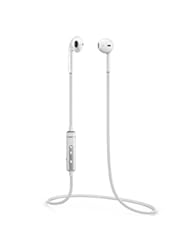 Wireless: Bluetooth Headphones,INNLIFE Wireless Headphones V4.1 Stereo Earphones Noise Cancelling Earbuds Sports Sweatproof Headset with Mic for iPhone X 8 7 Plus Samsung Galaxy S7 S8 and Android Phones (White) - INNLIFE