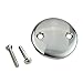 Plumb Pak K826-11DSBN Universal Bathtub Drain Two Hole Overflow Face Plate with Screws, Brushed Nickel