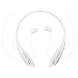 Bluetooth Headsets:Ecandy Bluetooth 4.0 Noise Cancelling Wireless Stereo Sport Headset Headphones for Apple iPhone 6/5s/5c/5, iPhone 4s/4, Samsung Galaxy S5/S4/S3, LG, PC Laptop, and Other Bluetooth Device,White