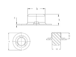 Push on Pushnut Cap Stud Size 5/8, Zinc Mech