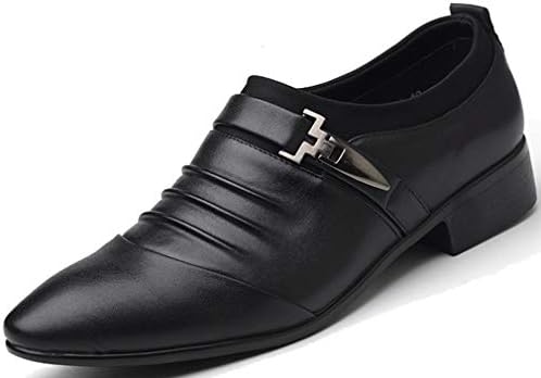 Summer Business Casual Leather Shoes for Men Point Toe Oxford Dress Walking Non-Slip Shoe