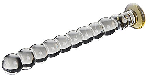 Women Sex Toys Long Anal Plug Glass Crystal Dildo Masturbation Toys Yellow