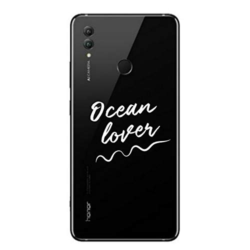 ZOKKO Case for Honor Note 10 Ocean Lover Transparent with White Ink