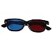 5 Pair Adult Red/Blue 3D Glasses Anaglyph Glasses Black