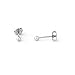 14k White Gold Ball Stud Earrings, 2mm