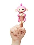 Fingerlings Glitter Monkey - Rose (Pink Glitter) - Interactive Baby Pet - By WowWee