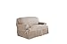Serta Relaxed Fit Twill Furniture Slipcover for T-Love Seat, Taupe/Ivory