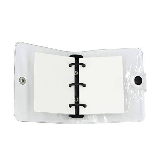 Creative Cute Transparent 3 Ring Mini Loose-leaf Hand Book Student Portable Notebook Ring Binder Kawaii School Supplies
