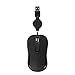 yafox 5079 Mini Retractable Cable Wired USB Optical Mouse for for Laptop (Black)