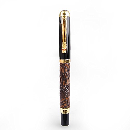 Beauty Dikawen 891 Medium Nib Fountain Pen With Brown Grape Engravement Birthday Christmas Present Hot Sale