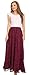 Sakkas SK16319 - Jaclyn Adjustable Skirt with Lace Embroidered Trim and Detailed Embroidery - Fuchsia - OS