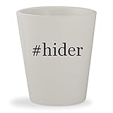 #hider - White Hashtag Ceramic 1.5oz Shot Glass