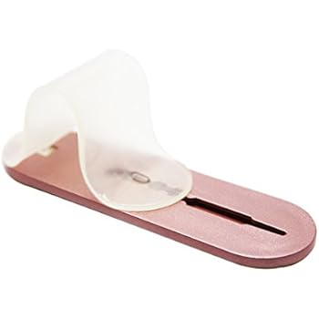 FOURPLUSONE Cell Phone Finger Grip, Car Vent Holder, 3 in 1 Secure Phone Strap Loop for iPhone Xs/8/7/6s Samsung Galaxy S9 iPad Mini (Pink)