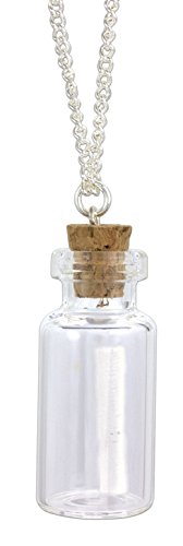 Zad jewelry message in a bottle pendant on 28" sil…