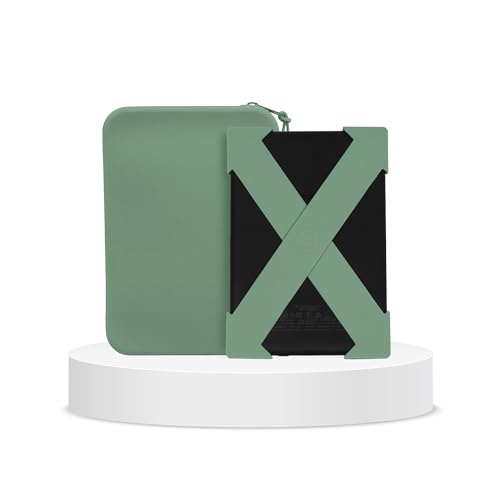 Kindle Basic Bundle: Strapsicle Hand Strap & Silicone Clutch Bundle for E-Readers - Hand Strap Fits Basic 11th/12th Gen & Kobo Nia, Clutch Fits 6.8″–7″ Paperwhite 2024, 6″ Kindles, Kobos, & Nook