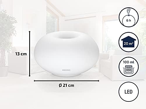 Milano Plus Aroma Diffuser mit Fernbedienung, Lufterfrischer mit Beduftung und/oder Beleuchtung, Diffuser mit Farbwechsel und Stopp-Funktion
