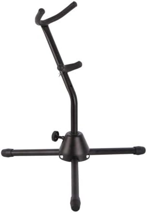Portable Tripod Holder Metal Leg Detachable Saxophone Stand for Tenor/Alto Sax Stand Black