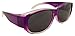 Ideal Eyewear Womens Ombre Fit Over Sunglasses Wear Over Prescription Glasses - Polarized Lenses - Case Included (Purple)