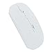 SROCKER T3 Ultra-thin 2.4GHz Wireless Silent Click Optical Mouse/Mice 3 Adjustable DPI Levels with 4 Buttons and Nano USB Receiver for Laptop/PC/Mac(White)