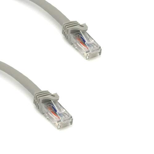 Kentek 2 Feet FT CAT6A UTP Patch Cable 24 AWG 600 MHz 10G 10Gbps Category 6a Unshielded Twisted Pair Snagless Molded Boot Ethernet RJ45 Network Internet Cord Gray