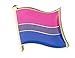 DLCUEL Bisexual Pride Pin 1-Inch Metal-Gold Plating with Lapel Button
