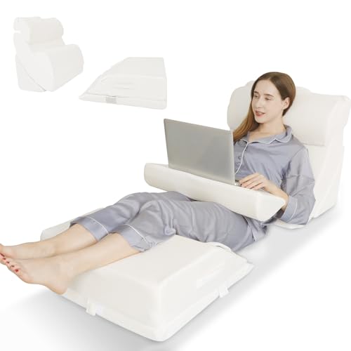 Photo 1 of Kfvigoho 6PCS Orthopedic Wedge Pillow Set, Memory Foam Support for Post-Surgery Recovery, Back Pain Relief, Adjustable Pillow for Sleep, Snoring Prevention, Acid Reflux & GERD Relief