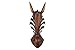Deco 79 Wood Zebra Mask, 20 by 7-Inch