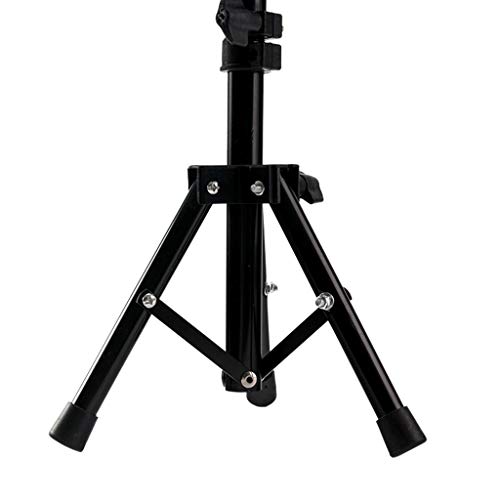 Puyujin Wig Stand Tripod Adjustable Tripod Stand Tripod For Mannequin Head Tripod Stand Holder For Hairdressing (Black) - Thumbnail 2