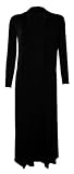 MyMixTrendz - Womens Long Sleeve Calf Length Cardigan (M (UK 12 EU 40 US 6), Black)