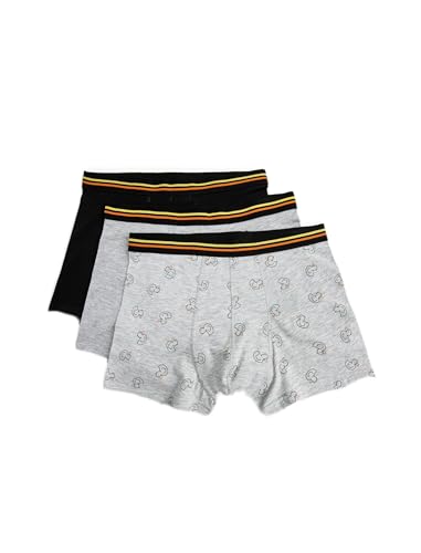 Koton 3-Pack Boxer Set Duck Printed Ropa Interior de Hombres, Graues Muster (34f), S