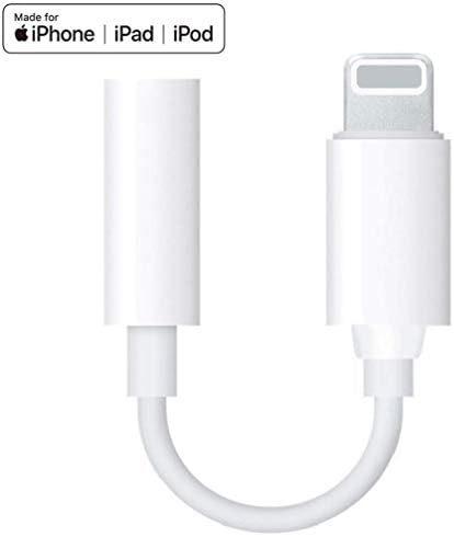 Headphone Dongle Jack Adapter for iPhone X Adaptor Connector 3.5mm AUX Audio Earphone Adaptor for iPhone X/XS/XR/8/8 Plus Headphone Cable Splitter Audio Jack Cable Support Music Suitable for iOS 12