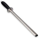 ARCCI 10 inch Diamond Knife Sharpener Rod, Professional Sharpening Steel for Master Chef, Knife Sharpening Rod or Stick for Kitchen, Home, Diamond Blade Sharpener