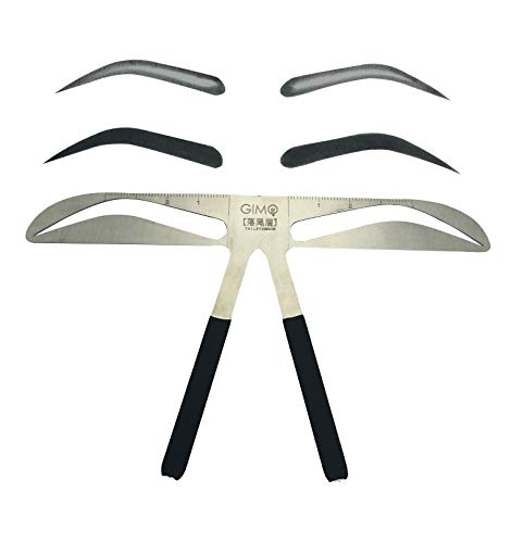 JX Eyebrow Stencil Ruler for Europeans and Americans Eyebrows Enhancer Permanent Eyebrow Tattoo Tools Balance Ruler Shaping Template - Thumbnail 5