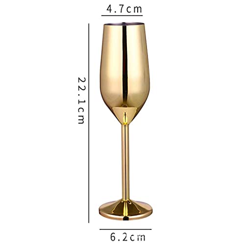 Rotweingläser, Edelstahl, unzerbrechlich, Cocktailglas, unzerbrechlich, Kelch, Saft, Getränk für Party, Bar (Champagner… – Bild 8