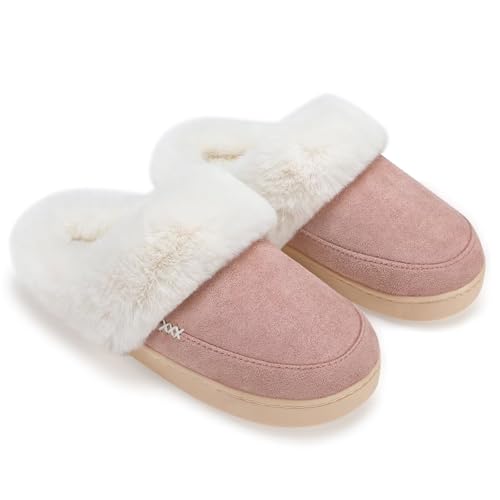 NineCiFun Women's Men's Memory Foam House Slippers