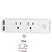 Wireless Smart Plug, WiFi Dual Smart Home Light Remote Control Outlet Power Switch with USB Fast Charging Ports,Compatible with Alexa Google Home(2 Outlets,2 USB Ports)