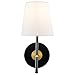 Tamb Wall Sconce with Fabric Shade | Antique Brass Hallway Light Fixture LL-SC201-AB