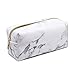 HP95 Multifunction Marble Makeup Pouch Zipped Travel Cosmetic Brush Bag Marble Pencil Pen Pouch Case Stationery Bag (B)