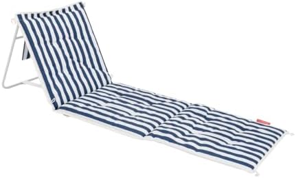 Strandstuhl - Für Strand und Pool - Einfacher Transport, Kippbarer - Rückentasche - Leichtgewicht - Polyester - Marineblau