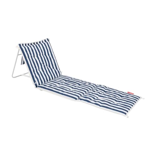 - Tumbona Plegable para Playa y Piscina - Reclinable - Fácil Transporte - Bolsillo Trasero - Esterilla Ligera - Poliéster - 160 x 55 x 3 cm