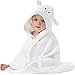 Organic Bamboo Baby Hooded Towel | Ultra Soft and Super Absorbent Toddler Hooded Bath Towel with Cute Lamb Face Design | Great Infant/Newborn Shower Present for Boy or Girl primary