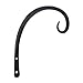 Achla Designs Downcurled Wall Bracket Hook, 9-inch (TSH-11), Black