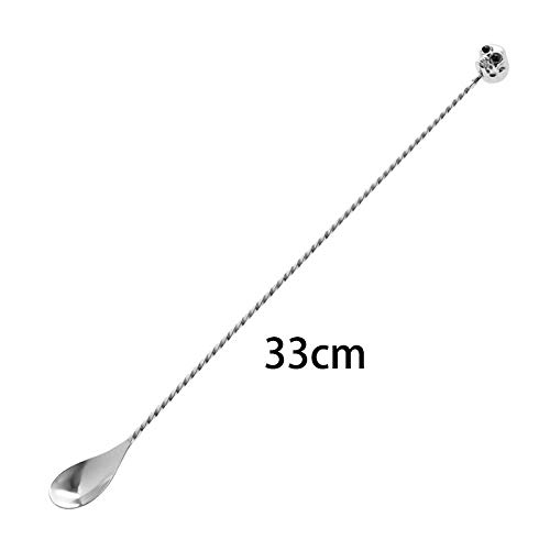 JJZXD Cocktail-Shaker-Bar-Set: gewichtete Shakers, Cocktailsieb, Schädel-Jeigger, Löffel – Bild 7